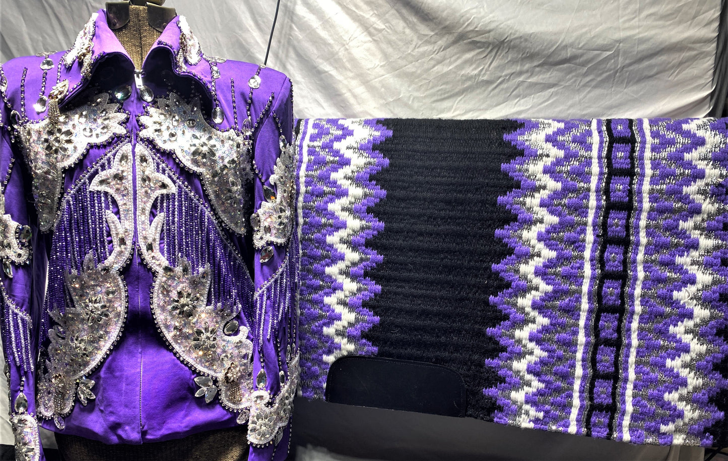 Purple & Black Saddle Pad